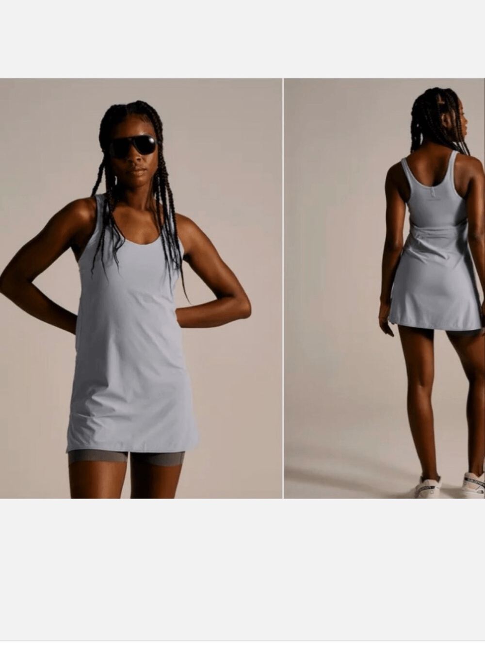 NWT Outdoor Voices Mojave Haze Jog Mini Dress Activewear Built-In Shorts
